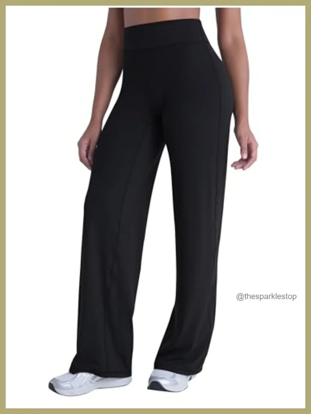 Butt Lifting Wide Leg Yoga Pants High Waist Tummy Control No Front Seam Scrunch